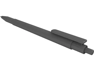 Ball Point Pen 3D Model preview