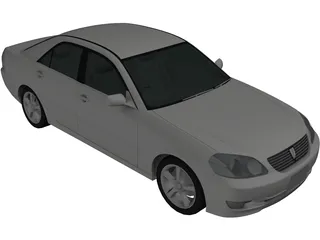 Toyota Mark II (2000) 3D Model preview