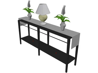 Console Table 3D Model preview