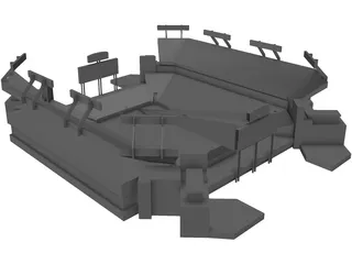 Football Stadium 3D Model preview