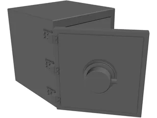 Safe With Moneybags 3D Model preview