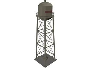 Water Tower 3D Model preview