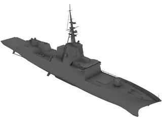 F-100 Norway Frigate 3D Model preview