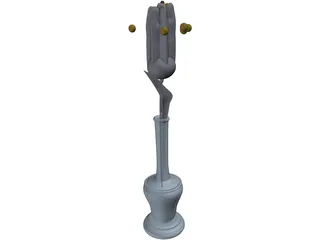 Lily In Vase 3D Model preview