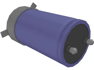 High Voltage Capacitor 3D Model preview