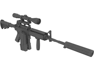 M4A1 Carbine 3D Model preview