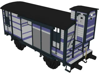 Train Car Box 3D Model preview