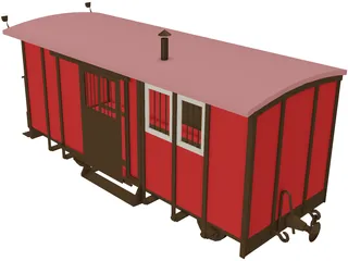 Train Car Box 3D Model preview