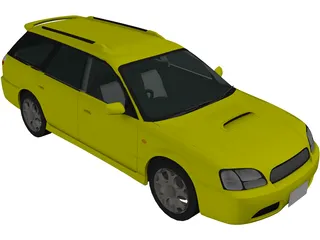 Subaru Legacy Wagon (2001) 3D Model preview