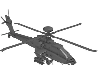 Boeing AH-64D Apache Longbow [+Pilots] 3D Model preview