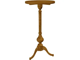 Candle Table 3D Model preview