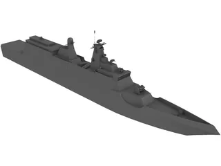 Russian Conceptual Frigate 3D Model preview