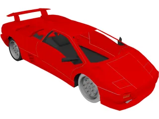 Lamborghini Diablo 3D Model preview