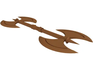 Double Axe 3D Model preview