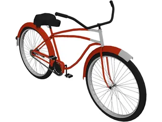 Bicycle JC Higgins Balloon Tire 26inch Boys (1949) 3D Model preview