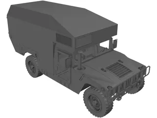HUMVEE Maxi Ambulance 3D Model preview