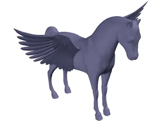 Flying Horse 3D Model preview