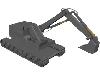 Excavator Digger 3D Model preview