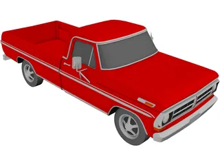 Ford Pickup (1971) 3D Model preview