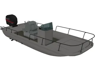 Boston Whaler Boat 3D Model preview