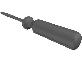 Flathead Screw Driver 3D Model preview