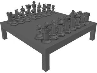 Chess Board 3D Model preview