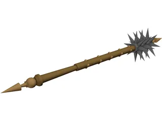 Spiked Mace 3D Model preview