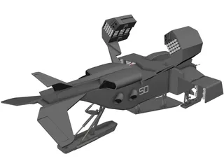 Aliens UD-4L Cheyenne Utility Dropship 3D Model preview