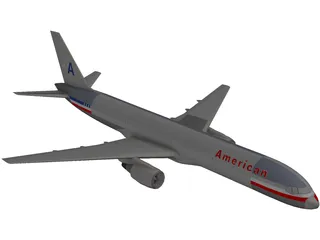 Boeing 757-200 3D Model preview