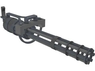 M-134 A2 Vulcan 6mm Mini Gun [Predator] 3D Model preview