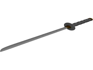Ninjato Katana 3D Model preview