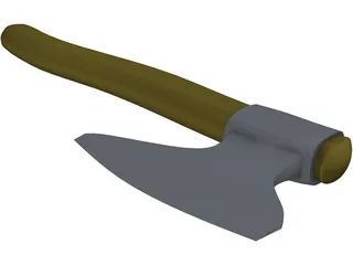 Medieval Axe Handle 3D Model preview