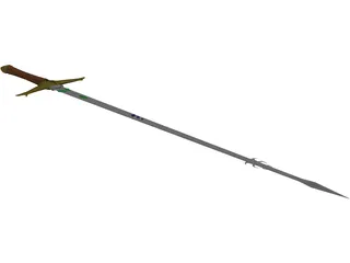 Medieval Thin Sword 3D Model preview