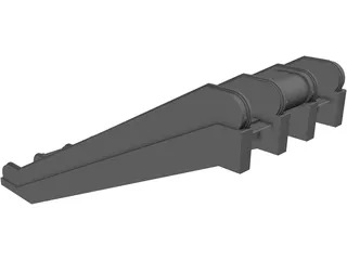 Double Escalator 3D Model preview