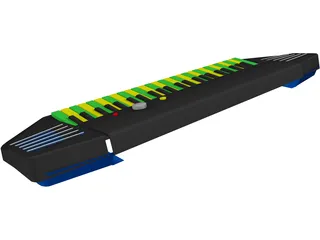 Electronic Keyboard 3D Model preview