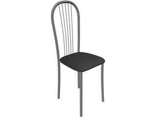 Metal Kitchen Chair 3D Model preview