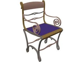 Porch Chair 3D Model preview