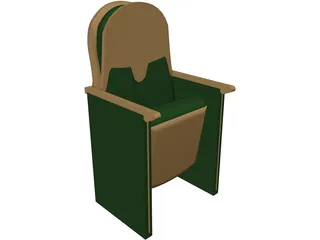 Theater Seat 3D Model preview