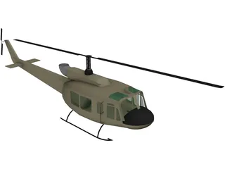 Bell UH-1 Iroquois 3D Model preview