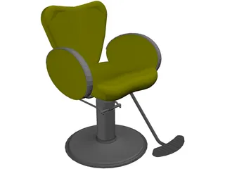 Salon Styling Chair 3D Model preview