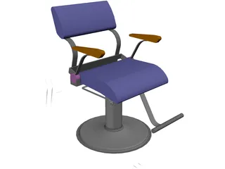 Takara Belmont Fresco Hair Styling Chair 3D Model preview