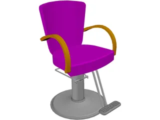 Takara Belmont Liu Hair Styling Chair 3D Model preview