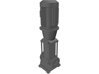 Grundfos Pump 3D Model preview