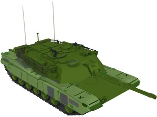 American M1A1 Abrams Main Battle Tank 3D Model preview