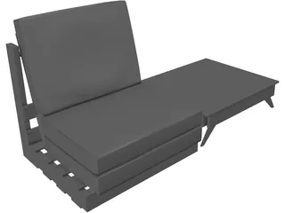 Sofa Outdoor 3D Model preview