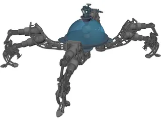 Light Spider Rover Robot 3D Model preview