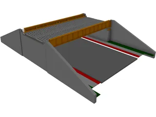 Thru Plate Girder Bridge 3D Model preview
