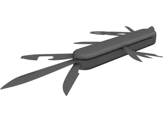 Pocket Knives Multi-Tools 3D Model preview