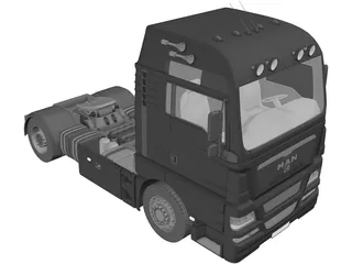 MAN TGX Truck 3D Model preview
