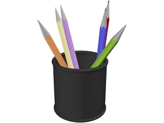 Pencils in the Box 3D Model preview